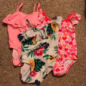 Set of three bathing suits - old navy and carters